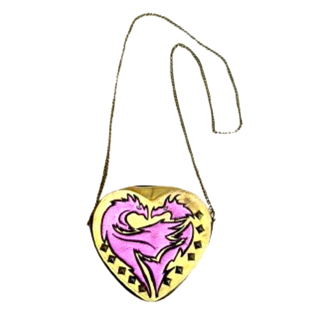 Disney Descendants Villian Evie Mal purse with chain strap and zipper enclosure
